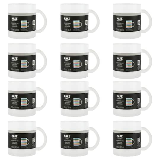 12 Pack: 11oz. Frosted Glass Sublimation Mug by Make Market®